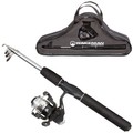 Leisure Sports Fishing Rod and Reel Combo, Spinning Reel, Telescopic Pole, Fishing Gear for Lake Fishing, Black 517398LAC